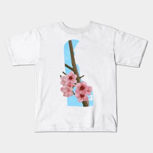 Delaware Peach Blossom Kids T-Shirt